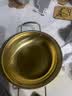 【韩剧同款】加厚不锈钢干锅海鲜锅火锅金色平底浅锅双耳锅泡面锅 单人款19cm【金色】双柄汤锅 实拍图