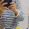 罗蒙（ROMON）100%纯棉高领毛衣女士秋冬条纹堆堆领上衣内搭加厚打底衫百搭女装 高档品牌米兰 XL 实拍图