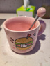 可爱fufu生日蛋糕马克杯带盖勺陶瓷杯送女生高颜值有意义生日礼物 汉堡生日蛋糕杯+勺1个350ml 实拍图