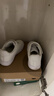 361°儿童四季板鞋男女童(3-12岁)百搭魔术贴滑板鞋小白鞋 银29 实拍图