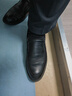 老人头（LAORENTOU）商务休闲皮鞋男春秋季透气软底牛皮正装婚礼鞋爸爸鞋 A90192 黑41 实拍图