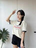 真维斯（Jeanswest）设计感小众短袖t恤女款夏季2026新款撞色纯棉半袖打底衫休闲上衣 实拍图