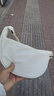 【轻便斜挎包】尼龙斜挎包包女包饺子包腋下包百搭单肩帆布包 白色热销款 实拍图