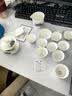 金镶玉功夫茶具套装家用羊脂玉白瓷盖碗茶杯送礼品盒高档桃源逸居 实拍图