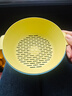 双层塑料洗菜盆沥水篮子厨房神器多功能客厅家用水果盘洗水果菜篮 青黄色 1个 实拍图