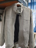 NASALIKE美式夹克外套男春秋季2026新款宽松百搭休闲痞帅青少年飞行员皮衣 灰色 XL  （推荐130-150斤） 实拍图