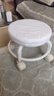 【京喜甄选】椅子万向轮美缝凳子带轮旋转擦地矮凳美甲修脚凳滑轮 儿童凳-米白色款 实拍图