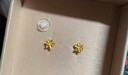 六福珠宝 足金栀子花黄金耳钉 计价 G01G0027DS 约1.00克 实拍图