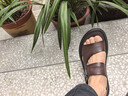 木林森（MULINSEN）头层牛皮凉鞋男士真皮2026夏新款开车户外凉拖两穿大码防滑沙滩鞋 深棕色 运动鞋码，脚胖选大一码 38 (235mm) 实拍图