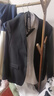 罗蒙（ROMON）西服套装男士小西装外套职业正装修身休闲伴郎服黑色XL 实拍图