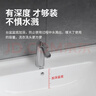 波彼（BOBI）台盆陶瓷一体盆洗手盆单盆阳台浴室柜卫生间半嵌入洗脸面盆池定制 【91*51CM】盆+弹跳下水+防臭管 实拍图