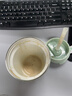 卡罗特保温杯陶瓷覆层内胆咖啡杯随行吸管水杯女不锈钢保冷杯子男400ml 实拍图