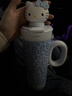 野兽派家居（tbh）Sun Kissed三丽鸥Hello Kitty变色保温杯便携吸管杯送人礼物 黑皮变色保温杯  牛仔豹纹（含mini收纳包挂件) 700ml 实拍图