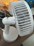 Hulker 大扇面桌面小风扇USB可充电台式办公室学生宿舍床头大风力便携电风扇 升级七叶羽静音风扇 6寸插电款 实拍图