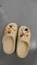 名创优品（MINISO）洞洞鞋女男款EVA夏外穿沙滩凉鞋防滑踩屎感情侣 卡其+趣味零食 实拍图