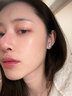 慕洛菲（MULUOFEI）铂金银莫桑钻四叶草耳钉女耳饰礼物生日礼物走心高级实用饰品 莫桑钻四叶草铂金耳钉（代写贺卡+精美礼盒） 实拍图
