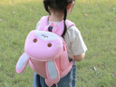 诺狐（NOHOO）儿童书包男女孩 幼儿园双肩背包卡通动物防走失绳小包粉兔子中号 实拍图