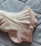 古今（GUJIN）5双袜子女短筒袜纯棉网眼春夏季无骨7A抗菌中筒女士薄款白色夏天 实拍图