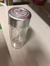 明尊（LIGHTKING）双层耐热玻璃杯 便携带盖杯子男士车载水杯办公室泡茶杯过滤水杯 凤图案【200ml】 实拍图