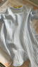 贝瑞加（Babyprints）宝宝连体衣2件装婴儿纯棉衣服四季薄款家居内衣透气爬服 白蓝66 实拍图