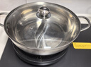 苏泊尔 SUPOR 时尚304不锈钢复加厚底鸳鸯火锅30CM 电磁炉通用 ET30BS02 实拍图