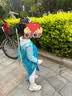 忆爱爱莎公主裙夏季冰雪奇缘女童连衣裙艾莎裙子拖地裙六一儿童演出服 蓝色亮片裙拖尾 110 (建议身高100-110cm) 实拍图