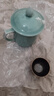 苏客【支持个人/企业/团体定制】龙泉青瓷茶杯陶瓷带盖办公杯老板杯会议室水杯泡茶杯子大容量马克杯礼盒装 荷塘月色-约450ml 实拍图