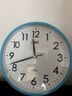 康巴丝（Compas）挂钟 静音简约钟表客厅石英钟表挂墙时钟 c2855 蓝色 26cm 实拍图