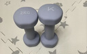 Keep哑铃女士健身家用彩色浸塑环保手铃亚铃全身塑形紫灰色3kg*2 实拍图