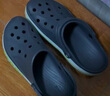 卡骆驰（CROCS）贝雅卡骆班洞洞鞋轻便耐磨一脚蹬休闲鞋女鞋时尚沙滩鞋|205089 黑色/白色-066 43 (270mm) 实拍图