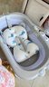 世纪宝贝（babyhood）小鳄鱼儿童浴盆 婴儿洗澡盆宝宝折叠澡盆配浴垫 电子感温 实拍图