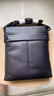 美洲野牛单肩斜挎包男士真皮竖款背包休闲头层小牛皮男包 黑色 实拍图