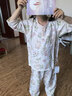 威尔贝鲁（WELLBER）儿童睡衣家居服男女童竹棉纱布家居套装春夏花园小兔七分袖130 实拍图