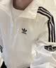 adidas经典三条纹运动连帽夹克外套男女春季阿迪达斯三叶草   亮白   M 实拍图