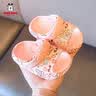 巴布豆儿童拖鞋宝宝洞洞鞋女童男童凉拖鞋婴幼儿小童室内防滑家居沙滩鞋 虾粉 可爱舒适透气 20 150mm 内长15cm 适合脚长14-14.5cm 实拍图