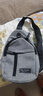 运动跑步包男休闲斜挎包手机包防泼水健身包女单肩包 灰色 实拍图