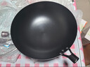 金存章丘炒锅铁锅无涂层家用炒菜锅圆底不易粘锻打精铁锅燃气灶已开锅 实拍图