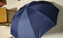天堂伞 加大雨伞三折 晴雨两用商务伞经典格纹10骨大雨伞男女 藏青 实拍图