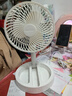 电风扇伸缩折叠小风扇宿舍家用静音充电型办公台式USB桌面宿舍大风力夏台面落地两用折叠电风扇 颜色随机 直插款无档位开关1个装 实拍图
