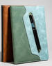 齐心（COMIX）B6/80张带笔插笔记本 时尚皮面本商务办公记事本会议记录本日记本 ECPB680绿 实拍图