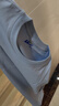 回力（Warrior）纯棉t恤男夏季新款重磅运动上衣男士潮流短袖宽松体恤 冰蓝  L 实拍图