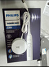 飞利浦（PHILIPS）声波电动牙刷钻石3系 5倍洁齿5种模式 刷头*2【亮白+洁净】生日礼物 送男生女友HX5181/01  白 实拍图