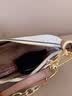 MICHAEL KORS 迈克高仕 MK Cora 女士中号链条肩背包斜挎包 香草白/橡果棕 150 中号 实拍图