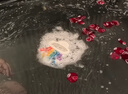 REVER转转浴爆气泡弹彩虹云朵 浴缸浴盐泡澡球精油沐浴球 160g 实拍图