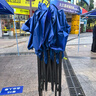 京安通 雨棚遮阳棚 户外加厚遮阳折叠式四脚太阳伞停车棚  2*3m蓝色 实拍图