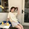 都市丽人纯棉短袖女t恤2026新款夏季轻奢高级感女装上衣宽松韩版正肩体恤 实拍图