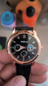 正品男士手表高档休闲石英表简约气质男表皮带高颜值罗马时尚腕表 黑色运动款 实拍图
