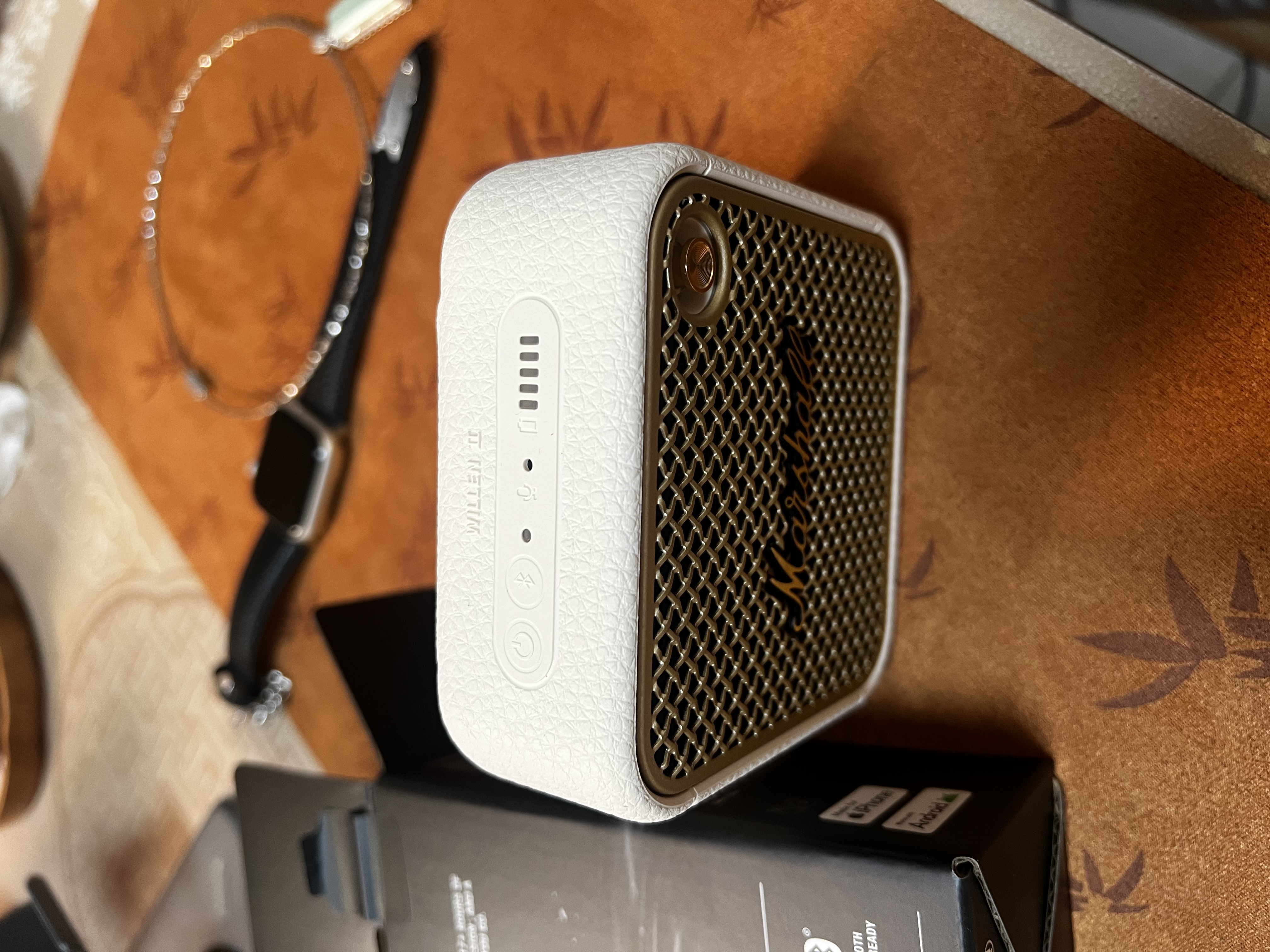 马歇尔（Marshall）【只换不修】WILLEN II 音箱便携无线蓝牙家用户外防尘防水续航2代小音响 礼物 willen2油彩白 实拍图