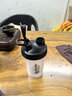 Blender Bottle蛋白粉摇摇杯运动水杯 大容量塑料杯带刻度健身便携搅拌男士女生 经典款V2透明黑600ml 实拍图