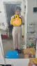 自由系多巴胺蓝色休闲裤女2026春夏季新款高腰显瘦阔腿裤垂感山本直筒裤 实拍图